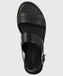 Sandały Calvin Klein  sandały skórzane damskie kolor czarny