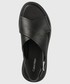 Sandały Calvin Klein  sandały skórzane Flatform Sandal damskie kolor czarny na platformie