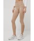 Legginsy Calvin Klein  Performance legginsy treningowe Seamless damskie kolor beżowy wzorzyste
