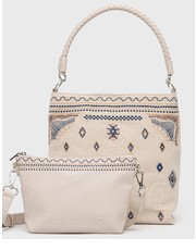 Shopper bag torebka kolor beżowy - Answear.com Desigual