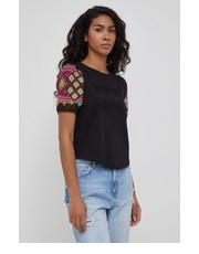 Bluzka t-shirt damski kolor czarny - Answear.com Desigual
