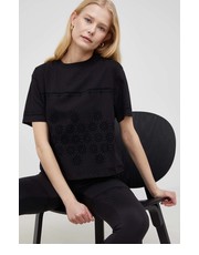Bluzka t-shirt bawełniany kolor czarny - Answear.com Desigual