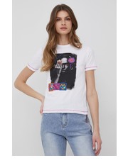 Bluzka t-shirt damski kolor biały - Answear.com Desigual
