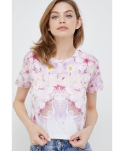 Bluzka t-shirt bawełniany kolor różowy - Answear.com Desigual