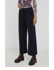 Spodnie spodnie damskie kolor czarny proste high waist - Answear.com Desigual