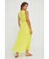 Sukienka Desigual sukienka kolor żółty maxi rozkloszowana