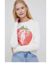 Sweter sweter damski kolor biały lekki - Answear.com Desigual