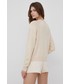Sweter Desigual sweter z domieszką wełny damski kolor beżowy lekki