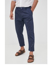 Spodnie męskie spodnie męskie kolor granatowy proste - Answear.com Desigual