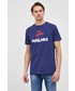 T-shirt - koszulka męska Desigual t-shirt bawełniany kolor granatowy z nadrukiem