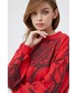 Bluza Desigual bluza damska kolor czerwony wzorzysta