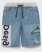 Spodnie szorty jeansowe dziecięce melanżowe regulowana talia - Answear.com Desigual