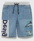 Spodnie Desigual szorty jeansowe dziecięce melanżowe regulowana talia