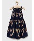 Sukienka dziecięca Desigual sukienka bawełniana dziecięca kolor granatowy mini rozkloszowana