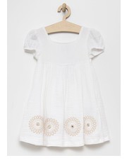 Sukienka dziecięca sukienka bawełniana dziecięca kolor biały mini rozkloszowana - Answear.com Desigual