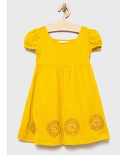 Sukienka dziecięca sukienka bawełniana dziecięca kolor żółty mini rozkloszowana - Answear.com Desigual