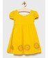 Sukienka dziecięca Desigual sukienka bawełniana dziecięca kolor żółty mini rozkloszowana