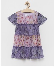 Sukienka dziecięca sukienka dziecięca kolor fioletowy mini rozkloszowana - Answear.com Desigual
