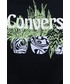 Bluzka Converse t-shirt bawełniany kolor czarny