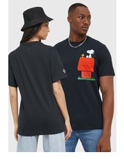 T-shirt - koszulka męska t-shirt bawełniany kolor czarny z nadrukiem - Answear.com Converse