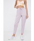 Spodnie 4F Spodnie damskie kolor fioletowy gładkie