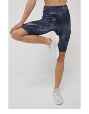 Spodnie szorty treningowe damskie kolor granatowy wzorzyste high waist - Answear.com 4F