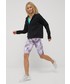 Spodnie 4F szorty treningowe damskie kolor fioletowy wzorzyste high waist