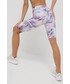 Spodnie 4F szorty treningowe damskie kolor fioletowy wzorzyste high waist