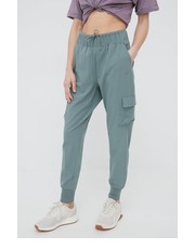 Spodnie spodnie damskie kolor zielony joggery high waist - Answear.com 4F