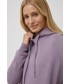 Bluza 4F bluza damska kolor fioletowy z kapturem z nadrukiem