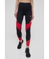 Legginsy 4F legginsy treningowe damskie kolor czarny wzorzyste
