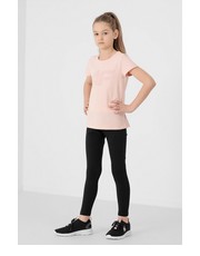 Legginsy legginsy dziecięce kolor czarny gładkie - Answear.com 4F