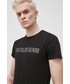 T-shirt - koszulka męska Tom Tailor T-shirt bawełniany kolor czarny z nadrukiem