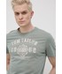 T-shirt - koszulka męska Tom Tailor T-shirt bawełniany kolor zielony z nadrukiem