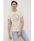 T-shirt - koszulka męska Tom Tailor T-shirt bawełniany kolor beżowy z nadrukiem
