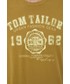 T-shirt - koszulka męska Tom Tailor T-shirt bawełniany kolor zielony z nadrukiem