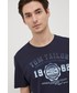 T-shirt - koszulka męska Tom Tailor T-shirt bawełniany kolor granatowy z nadrukiem