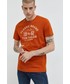 T-shirt - koszulka męska Tom Tailor t-shirt bawełniany kolor pomarańczowy z nadrukiem