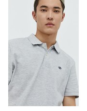 T-shirt - koszulka męska polo męski kolor szary gładki - Answear.com Tom Tailor