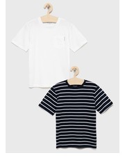Koszulka t-shirt bawełniany dziecięcy (2-pack) kolor biały gładki - Answear.com Tom Tailor