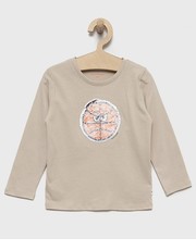 Koszulka longsleeve bawełniany dziecięcy kolor beżowy z aplikacją - Answear.com Tom Tailor