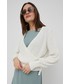Sweter Pieces sweter bawełniany damski kolor biały lekki