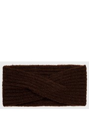 Czapka opaska z domieszką wełny kolor brązowy - Answear.com Pieces