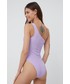 Strój kąpielowy Pieces jednoczęściowy strój kąpielowy Vivian kolor fioletowy lekko usztywniona miseczka