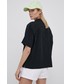 Koszula Adidas Originals koszula bawełniana damska kolor czarny relaxed z kołnierzykiem klasycznym