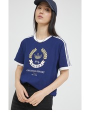 Bluzka adidas Originals t-shirt bawełniany kolor granatowy - Answear.com Adidas Originals