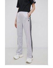 Spodnie Spodnie damskie kolor srebrny gładkie - Answear.com Adidas Originals