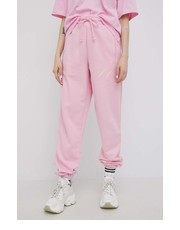 Spodnie spodnie damskie kolor różowy z nadrukiem - Answear.com Adidas Originals