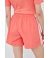 Spodnie Adidas Originals adidas Originals szorty Adicolor HF7454 damskie kolor różowy z aplikacją high waist