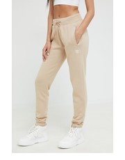 Spodnie adidas Originals spodnie dresowe damskie kolor beżowy gładkie - Answear.com Adidas Originals